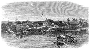 Riverbank Collection: Views in Borneo: Kucking Fort, Sarawak, 1864. Creator: Unknown