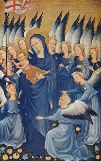 Fortior Jigsaw Puzzle Collection: The Virgin and Child with Angels: Leaf of the Wilton Diptych, c1395. (1941)