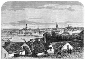 Related Images Collection: Visit of the Prince and Princess of Wales to Sweden: general view of the city of Stockholm, 1864