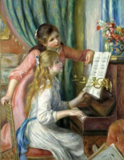 Post-impressionism Poster Print Collection: Two Young Girls at the Piano, 1892. Creator: Pierre-Auguste Renoir