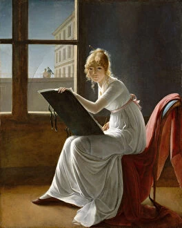 Metropolitan Museum of Art Collection: Young Woman Drawing. Artist: Villers, Marie-Denise (1774-1821)