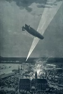 Vlaanderen Collection: The Zeppelin Bombardment of Antwerp in August, 1814, in Defiance of the Hague Convention, 1915
