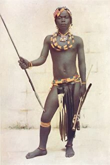 Ethnology Collection: A Zulu warrior, 1912