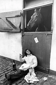 B And W Collection: Red Rum after winning the Grand National