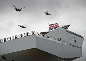 Chinook Collection: The Queen Christens Royal NavyaS New Aircraft Carrier