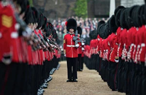 Trooping the Colour Metal Print Collection: Soldiers Complete Final Rehearsal Ahead of the Queens Birthday Parade