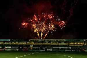 Ipswich Town Canvas Print Collection: Fireworks at Adams Park, 01 / 01 / 20