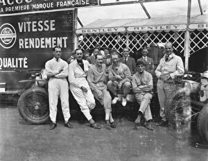 Le Mans Metal Print Collection: 1927 Le Mans 24 hours - The Bentley Boys: The Bentley boys Frank Clement, Leslie Callingham
