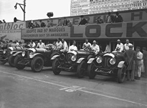 John Speed Fine Art Print Collection: 1929 Le Mans 24 hours: The winning Bentley Speed Six team left-to right: Jack Dunfee / Glen Kidston