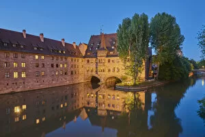Nuremberg Collection: Heilig-Geist-Spital (Holy Spirit Hospital) along the Pegnitz River, Nuremberg, Franconia, Germany