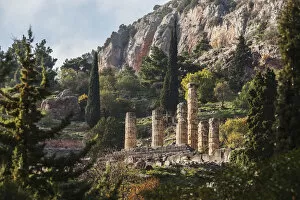 Traditionally Collection: Temple Of Apollo; Delphi, Greece