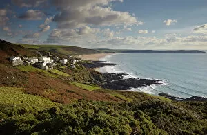 Communities Collection: A view along Woolacombe Beach from Mortehoe, near Barnstaple, Devon