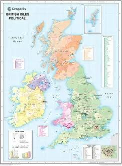 Capitals Collection: Childrens Political British Isles Map