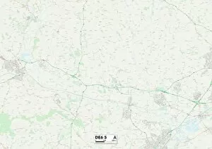 Lees Collection: Derbyshire Dales DE6 5 Map