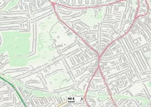 Middle Lane Collection: Haringey N8 8 Map