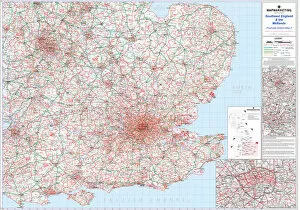 Related Images Mouse Mat Collection: Postcode District Map sheet 2 South East England and Midlands