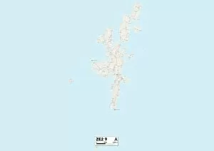 Maps Pillow Collection: Shetland ZE2 9 Map