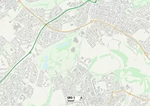 Langley Park Collection: Sunderland SR3 1 Map