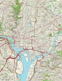 Related Images Photo Mug Collection: Washington DC City Map