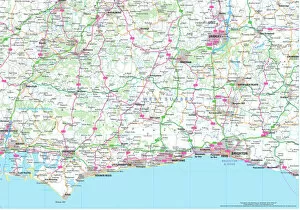 Road Map Collection: West Sussex County Road Map