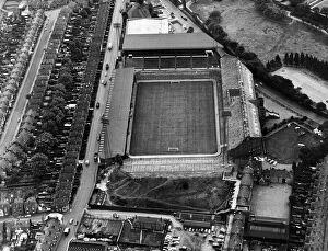 Aston Villa Collection: Aerial view of Villa Park football stadium, home to Aston Villa Football Club