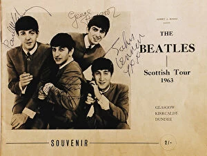 Paul George Metal Print Collection: Beatles souvenir programme from their gigs at Glasgow, Kirkcaldy
