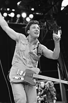 Denim Collection: Bruce Springsteen performs at Wembley Stadium, London, United Kingdom