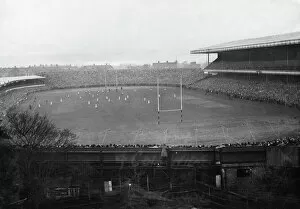 Cardiff Collection: Cardiff Arms Park, with new North Stand (right), Circa 1935