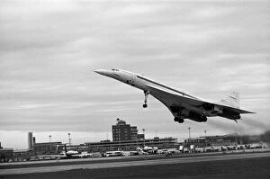 Concorde Collection: Concorde landed at Heathrow for the first time. It was diverted there because bad weather