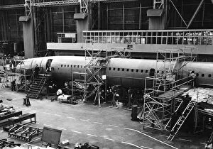 Concorde Pillow Collection: Concorde supersonic jet being built in Bristol England March 1967