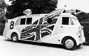 Dance Pillow Collection: The Daily Mirror Eight Tour Bus pictured during the ten weeks spent touring the seaside