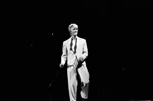 David Bowie Mouse Mat Collection: David Bowie performing at the NEC, Birmingham. Serious Moonlight Tour. 5th June 1983