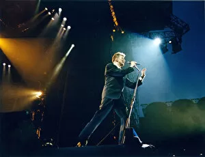 Maine Road Collection: David Bowie performs at Maine Road, Manchester City Football Club Stadium, Manchester