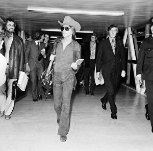 Keith Fine Art Print Collection: David Cassidy, singer and actor, arrives at Heathrow Airport in 1972