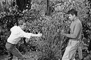 Ealing Premium Framed Print Collection: Derek Ware fight co-ordinator runs through the fight scene with the Ian (William Russell
