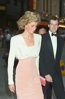Ballet Collection: Diana, Princess Of Wales arrives at the Coliseum theatre in St