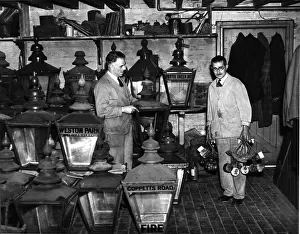 00095 Framed Print Collection: Hornsey Borough Council workers bringing in burners and clocks into their worskhop to add