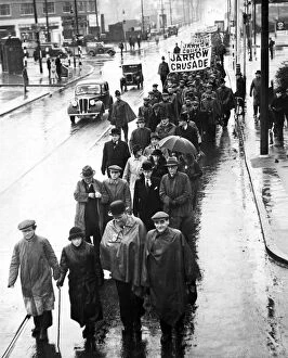 Related Images Metal Print Collection: The Jarrow March. The marchers left Jarrow on 5th October 1936