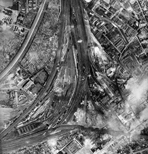 Germany Photo Mug Collection: Reconnaissance photograph taken after the RAFs heavy attacks on Cologne on 28 / 29th