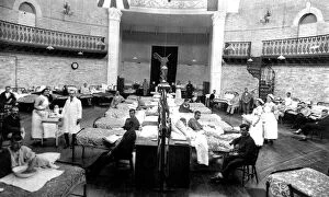 Paignton Collection: The Rotunda in use as a war hospital. Oldway Mansion Paignton. Circa 1916