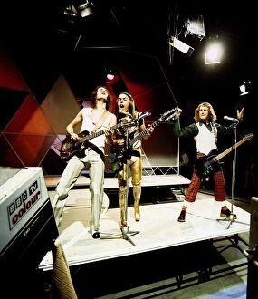 Pop Art Collection: Slade - Pop Group seen here in rehearsals at the Coventry studios of Top of