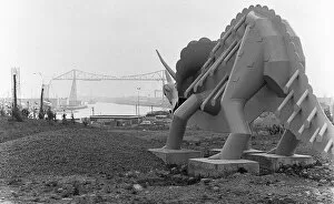 Architecture Collection: The Teessaurus a triceratops by Genevieve Glatt, fabricated by Harts of Stockton at a