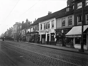 Belmont Fine Art Print Collection: Uxbridge High Street, George Inn and adjoining shops, planning permission has been