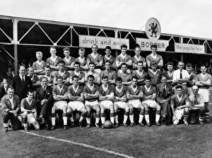 Peter Brown Pillow Collection: Wrexham team 1959 -60. Players and officials. Front row L-R : D