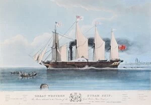 Brunel Canvas Print Collection: Great Western Steam Ship, 1838
