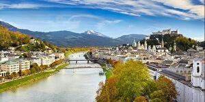 Austria Photo Mug Collection: Austria - Panoramic view of Salzburg