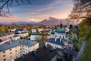 Austria Photo Mug Collection: Salzburg, Austria.Cityscape image of the Salzburg, Austria during spring sunset