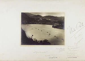 Croatia Metal Print Collection: Aerial view of the city of Rijeka with, among others, the signature on the card of Italo Balbo