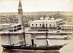 Courthouse Collection: Panorama of Venice. In the foreground, beyond the Grand Canal