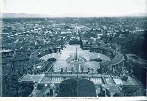 Rome Canvas Print Collection: St. Peter's Square and the Spina di Borgo (before the construction of Via della Conciliazione)